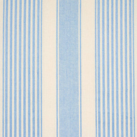 Schumacher Summerville Linen Stripe Sky Fabric