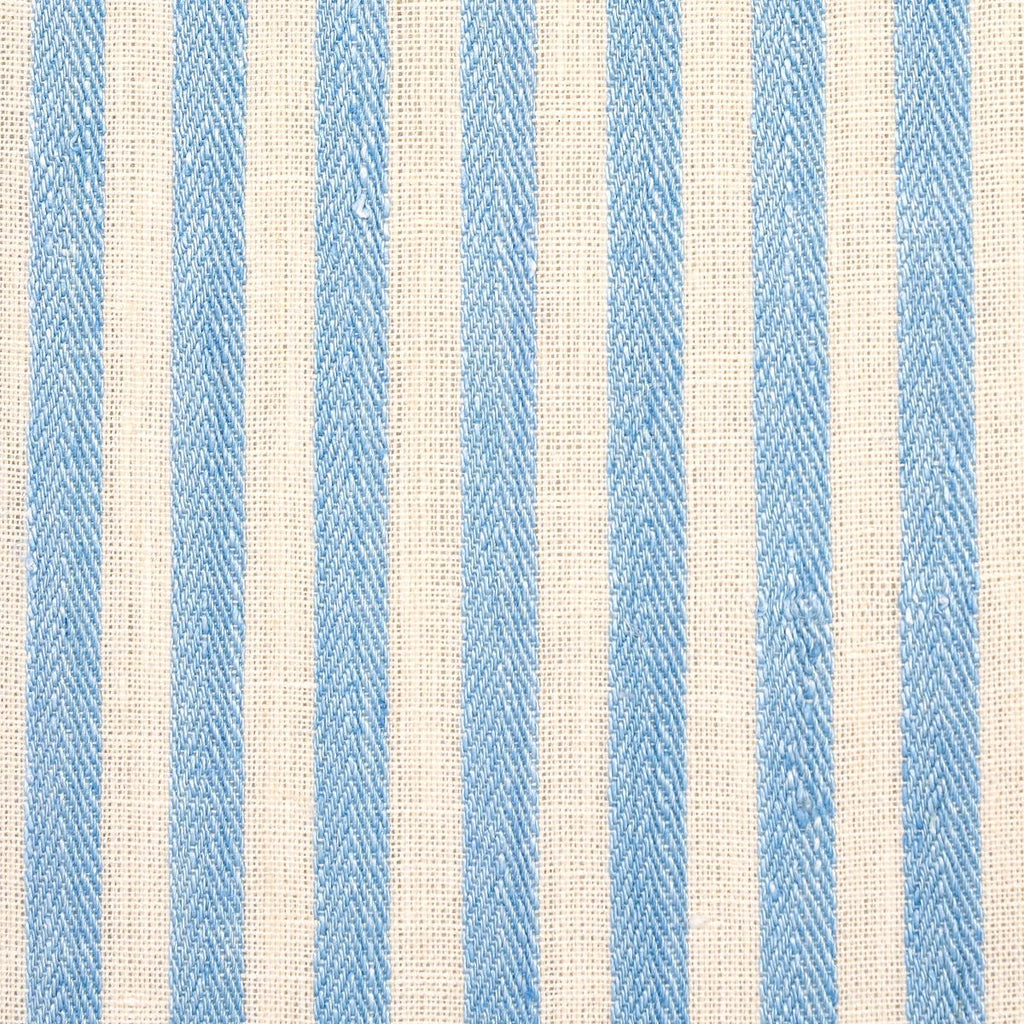 Schumacher Summerville Linen Stripe Sky Fabric