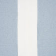 Schumacher Vista Linen Stripe Casement Sky And White Fabric
