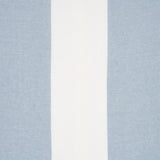 Schumacher Vista Linen Stripe Casement Sky And White Fabric