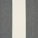 Schumacher Vista Linen Stripe Casement Carbon And White Fabric