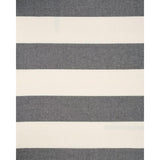 Schumacher Vista Linen Stripe Casement Carbon And White Fabric