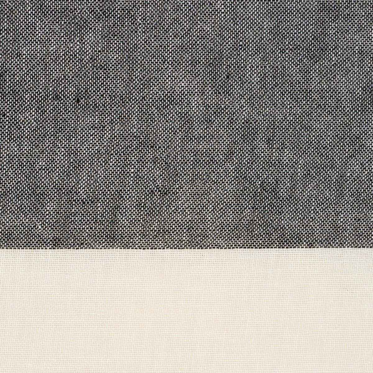 Schumacher Vista Linen Stripe Casement Carbon And White Fabric