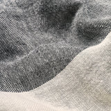Schumacher Vista Linen Stripe Casement Carbon And White Fabric