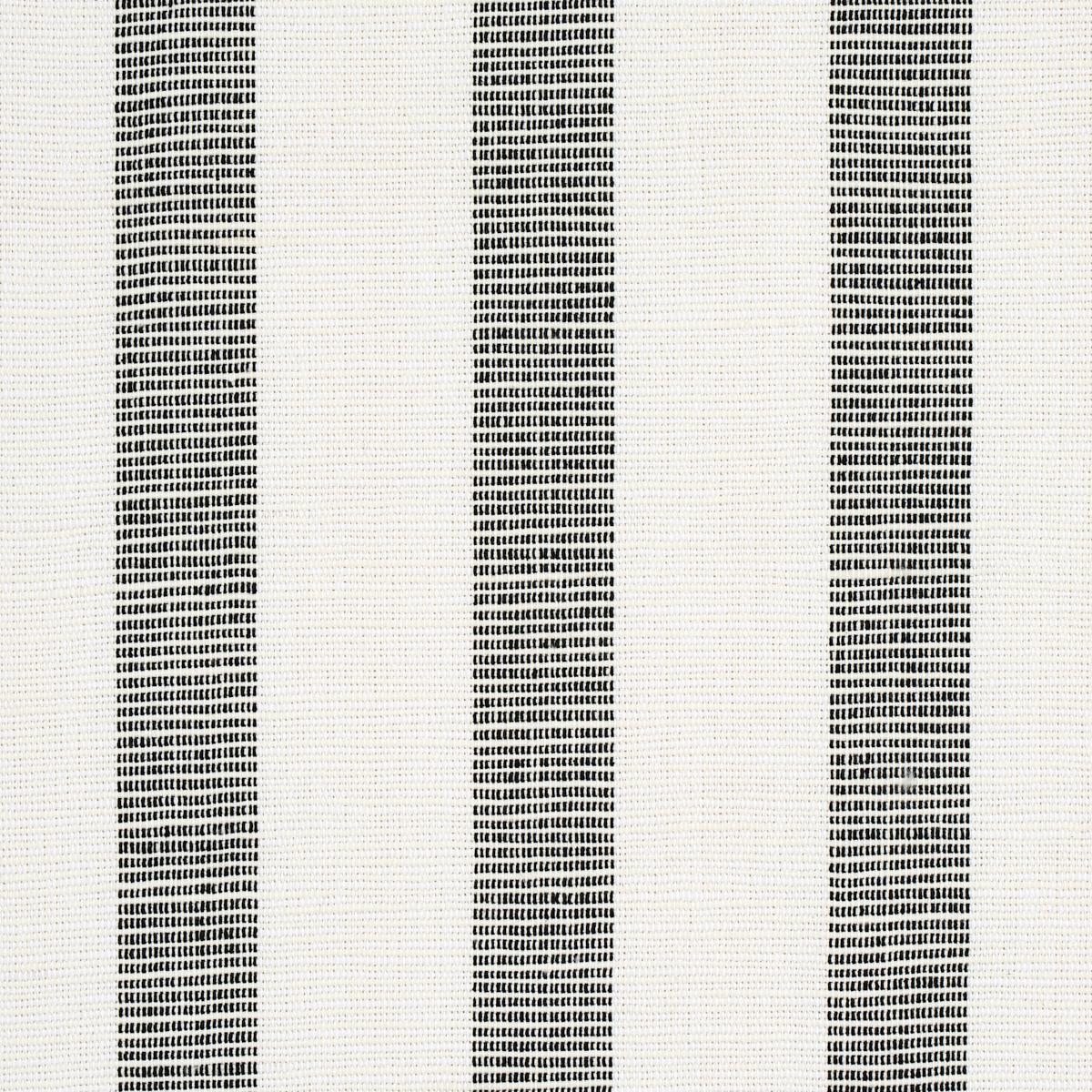 Schumacher Ketley Performance Stripe Black Fabric