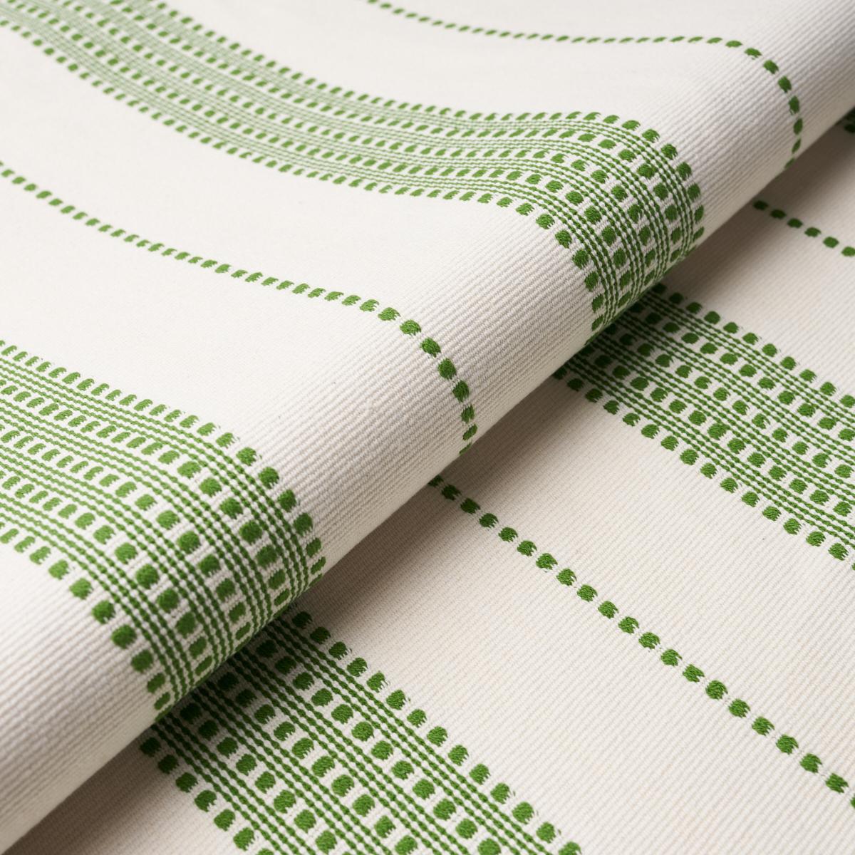 Schumacher Lubeck Stripe Green Fabric