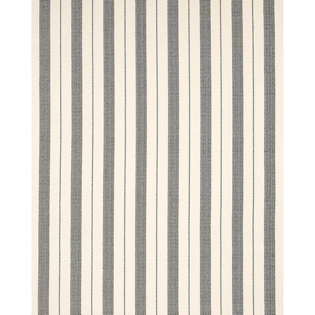 Schumacher Lubeck Stripe Black Fabric