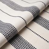 Schumacher Lubeck Stripe Black Fabric