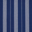Schumacher Lubeck Stripe Ivory On Blue Fabric