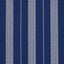 Schumacher Lubeck Stripe Ivory On Blue Fabric