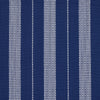 Schumacher Lubeck Stripe Ivory On Blue Fabric