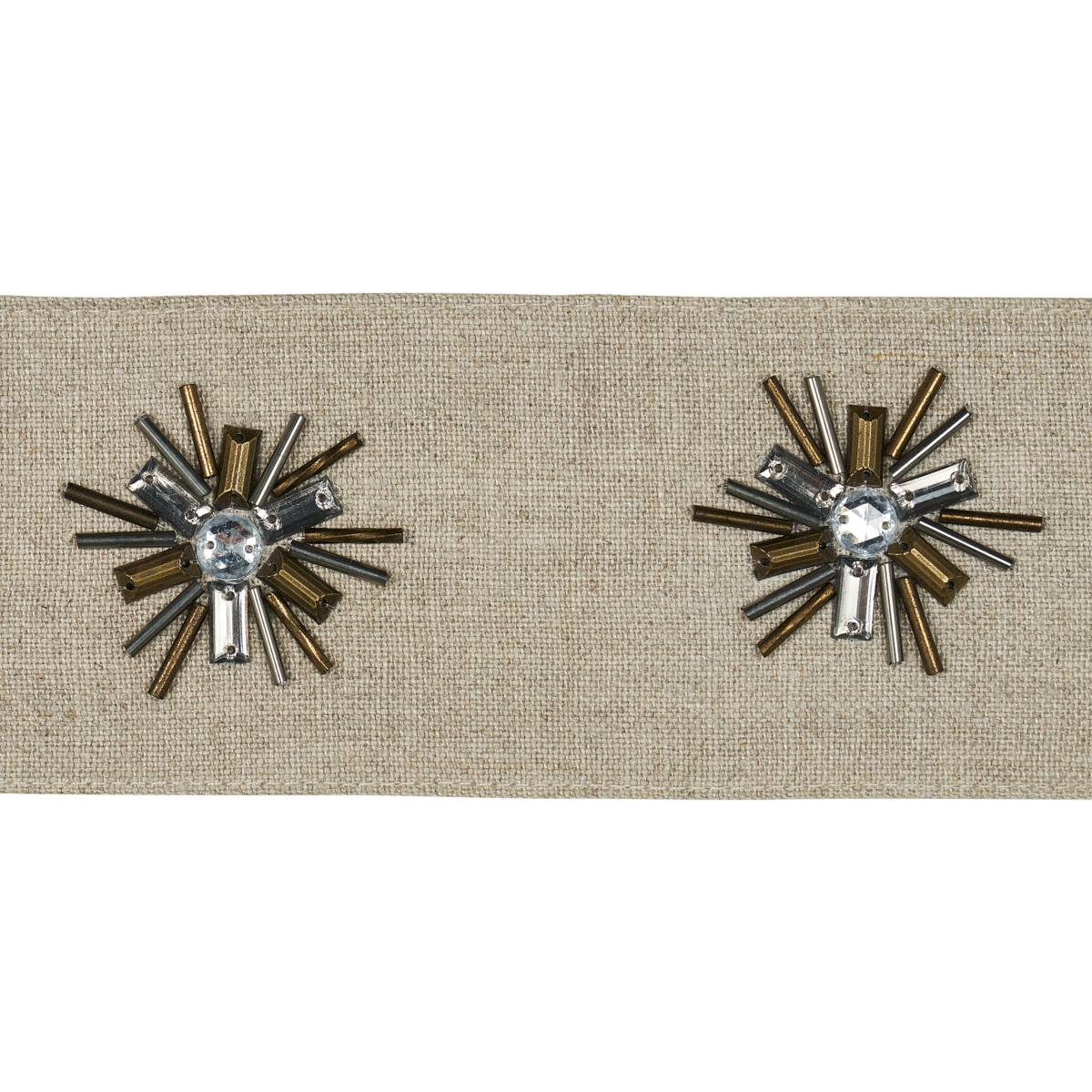 Schumacher Linen Constellation Beaded Tape