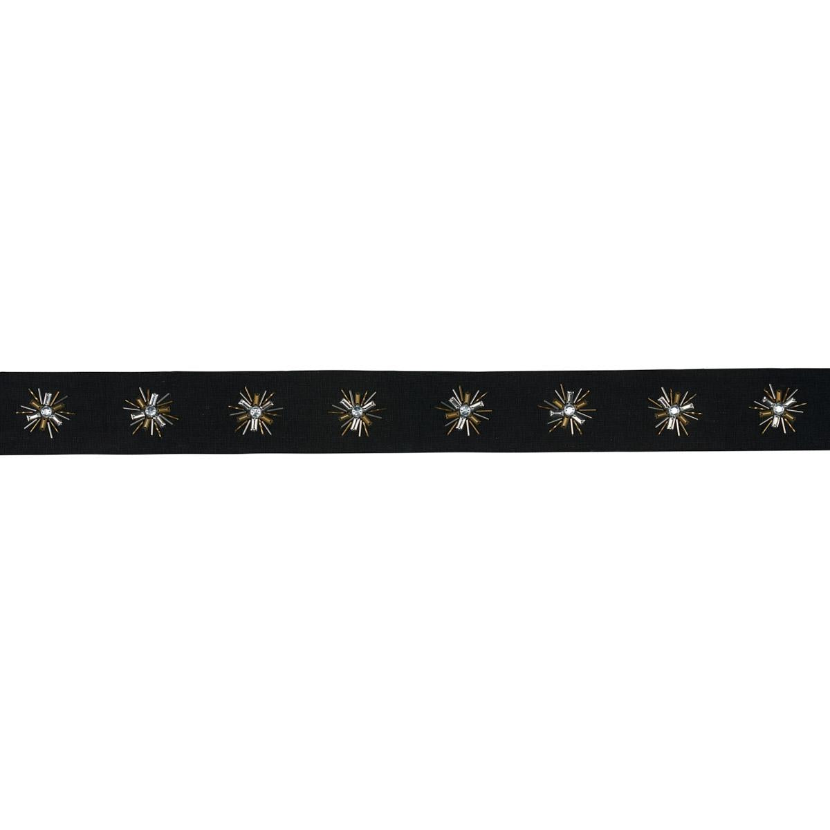 Schumacher Black Constellation Beaded Tape
