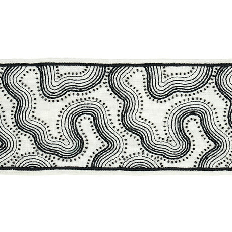 Schumacher Black & White Topo Beaded Tape