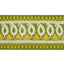 Schumacher Paisley Embroidered Tape Green & Yellow Trim