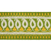 Schumacher Paisley Embroidered Tape Green & Yellow Trim