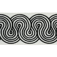 Schumacher Black Giraldi Embroidered Trim