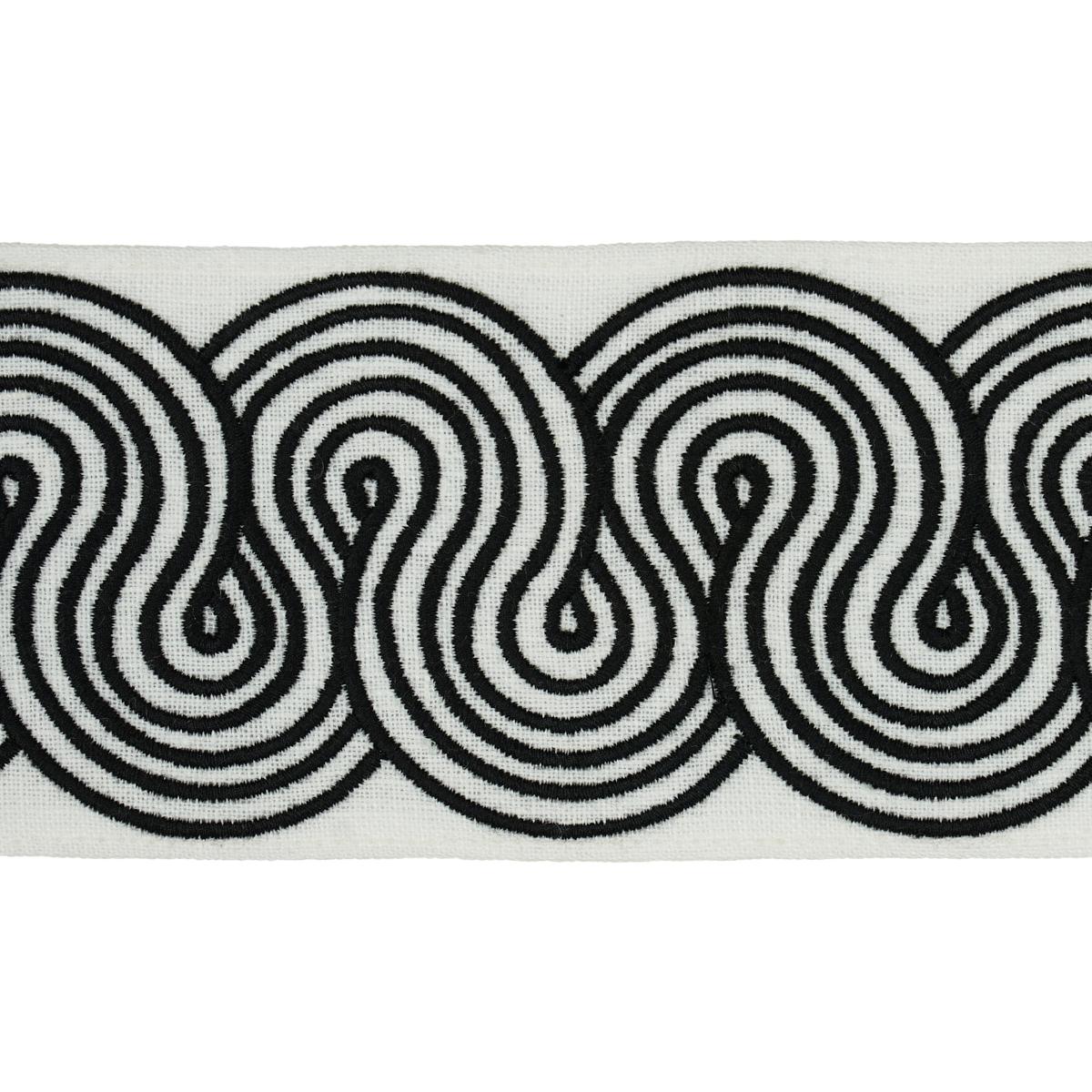 Schumacher Black Giraldi Embroidered Trim