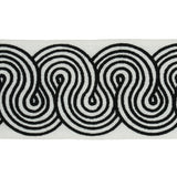 Schumacher Black Giraldi Embroidered Trim