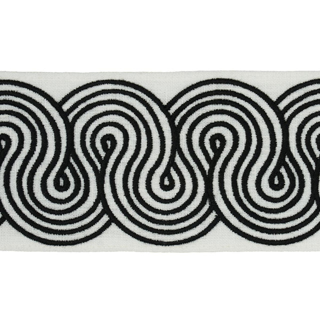 Schumacher Black Giraldi Embroidered Trim