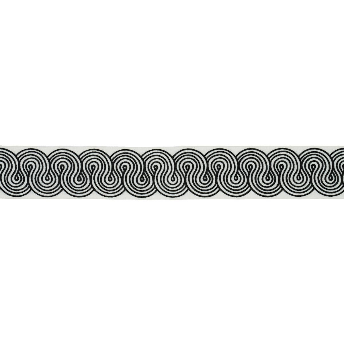 Schumacher Black Giraldi Embroidered Trim