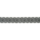 Schumacher Black Giraldi Embroidered Trim