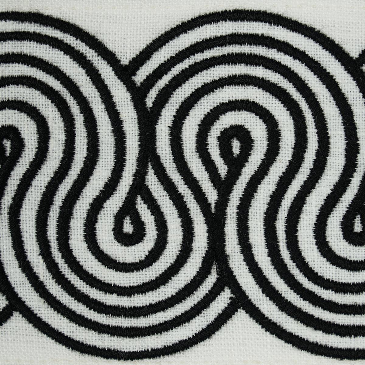 Schumacher Black Giraldi Embroidered Trim
