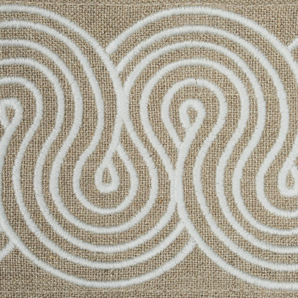 Schumacher Giraldi Embroidered Linen Trim