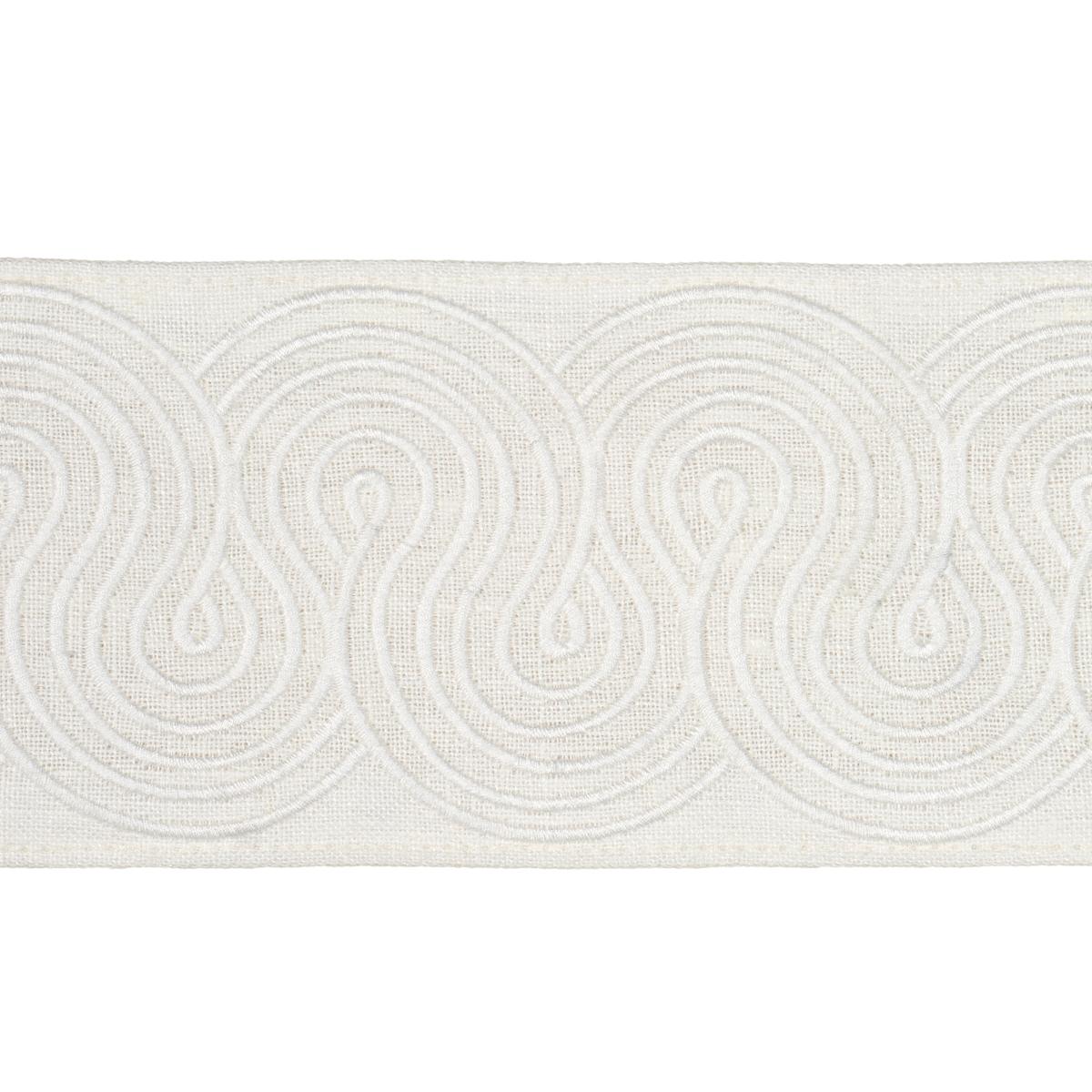 Schumacher Ivory Giraldi Embroidered Trim