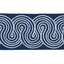 Schumacher White On Navy Giraldi Embroidered Trim