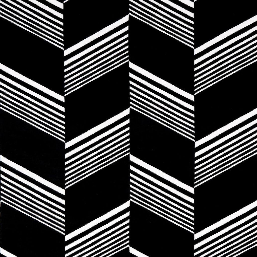 Schumacher Jessie Cut Velvet Black & White Fabric