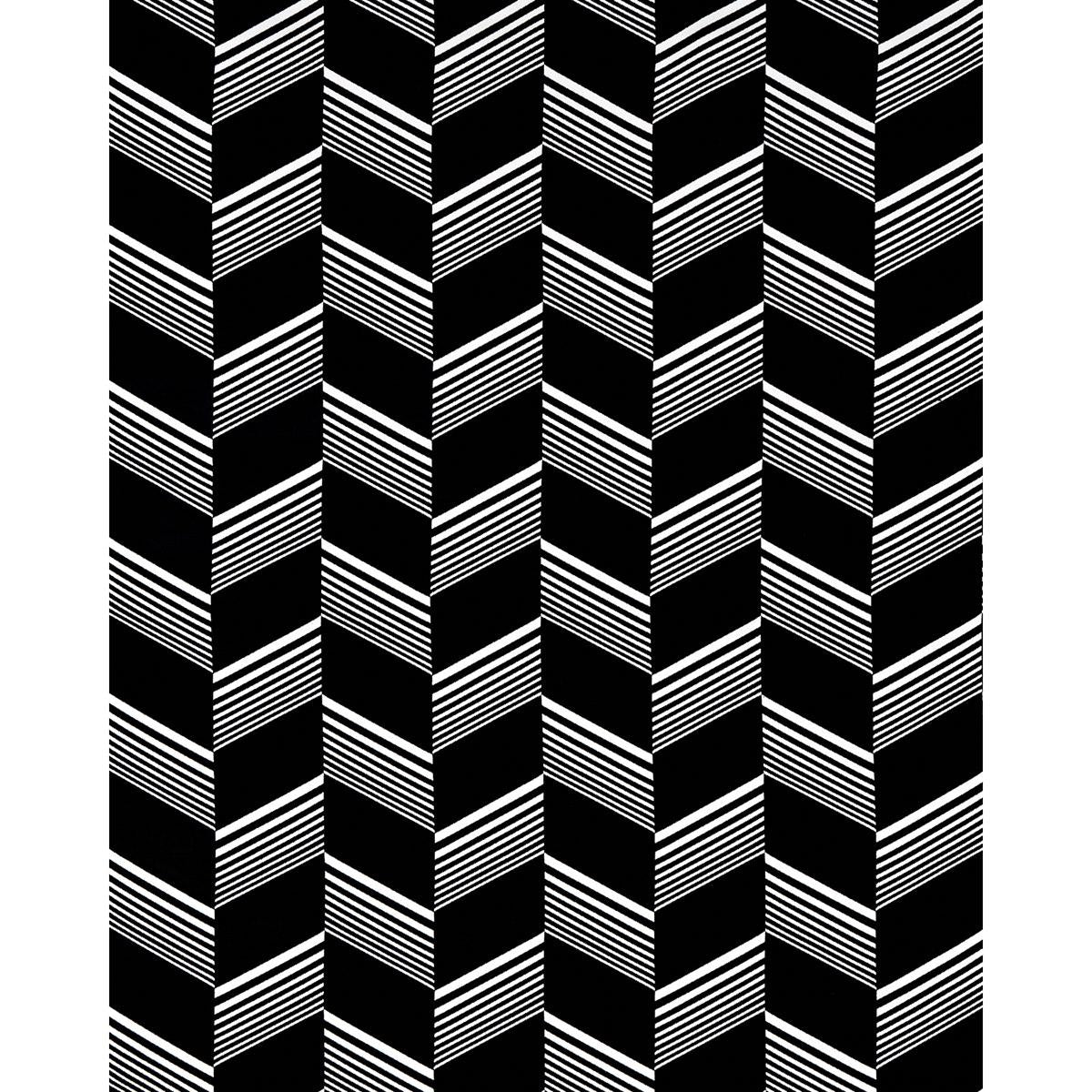 Schumacher Jessie Cut Velvet Black & White Fabric