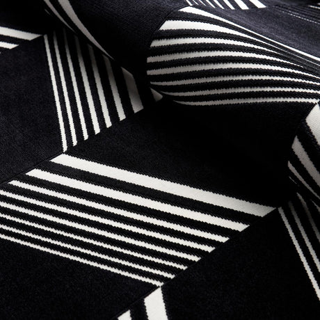 Schumacher Jessie Cut Velvet Black & White Fabric