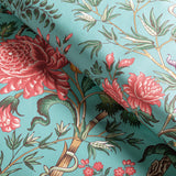 Brunschwig & Fils LUBERON PRINT AQUA/MULTI Fabric