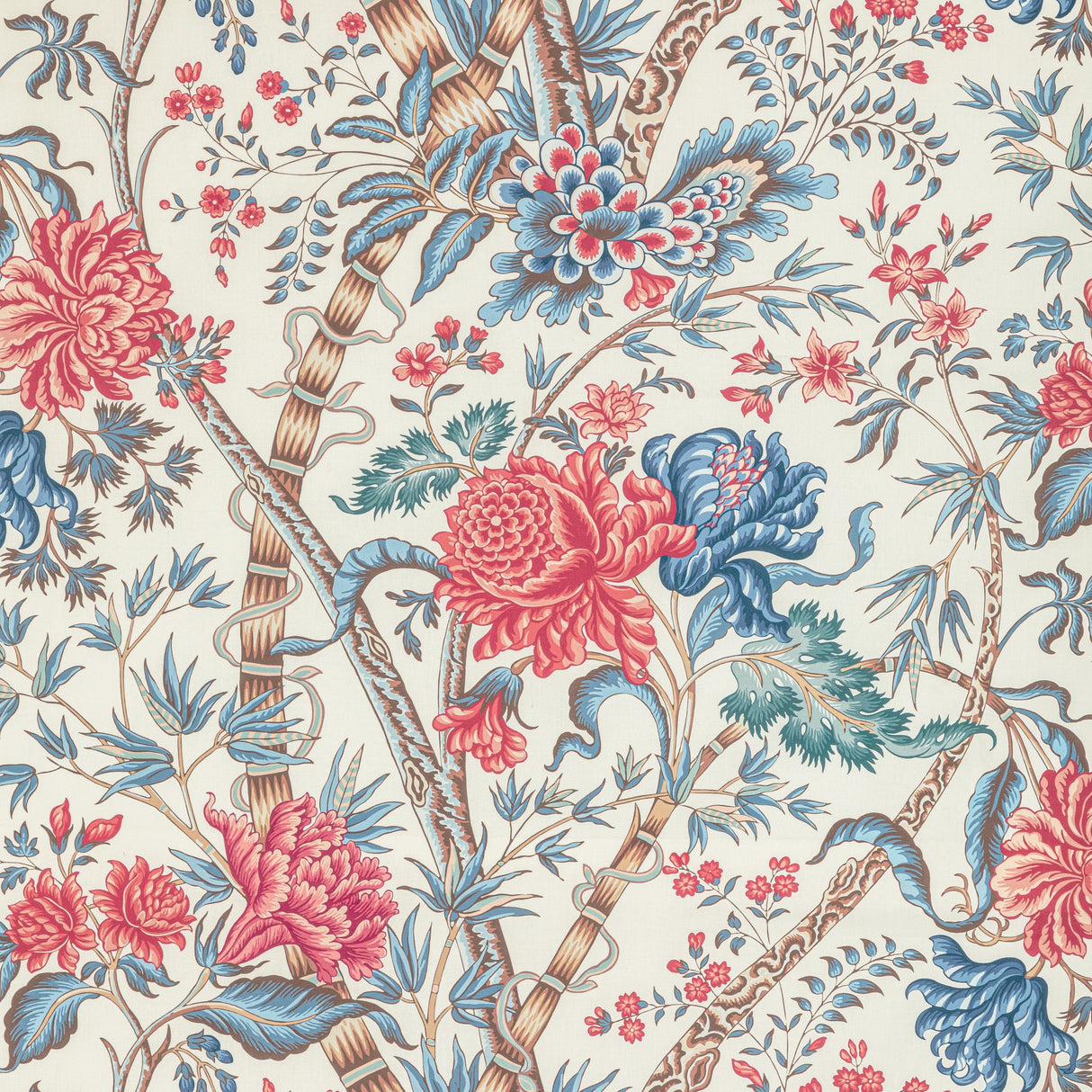 Brunschwig & Fils LUBERON PRINT RED/BLUE Fabric