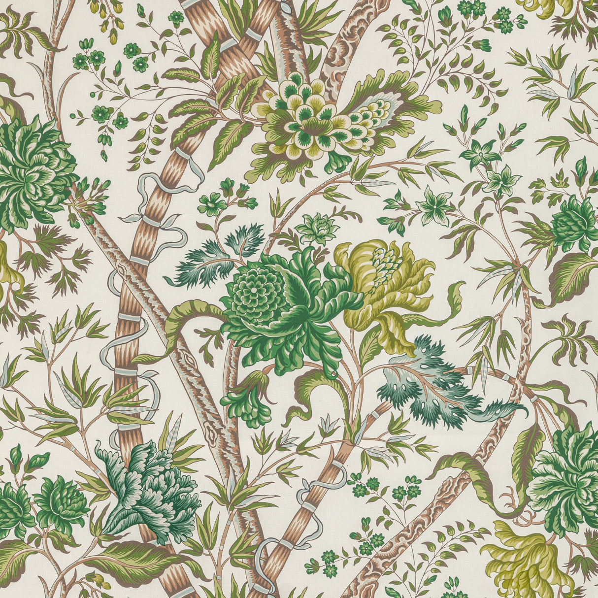 Brunschwig & Fils LUBERON PRINT GREEN/LEAF Fabric