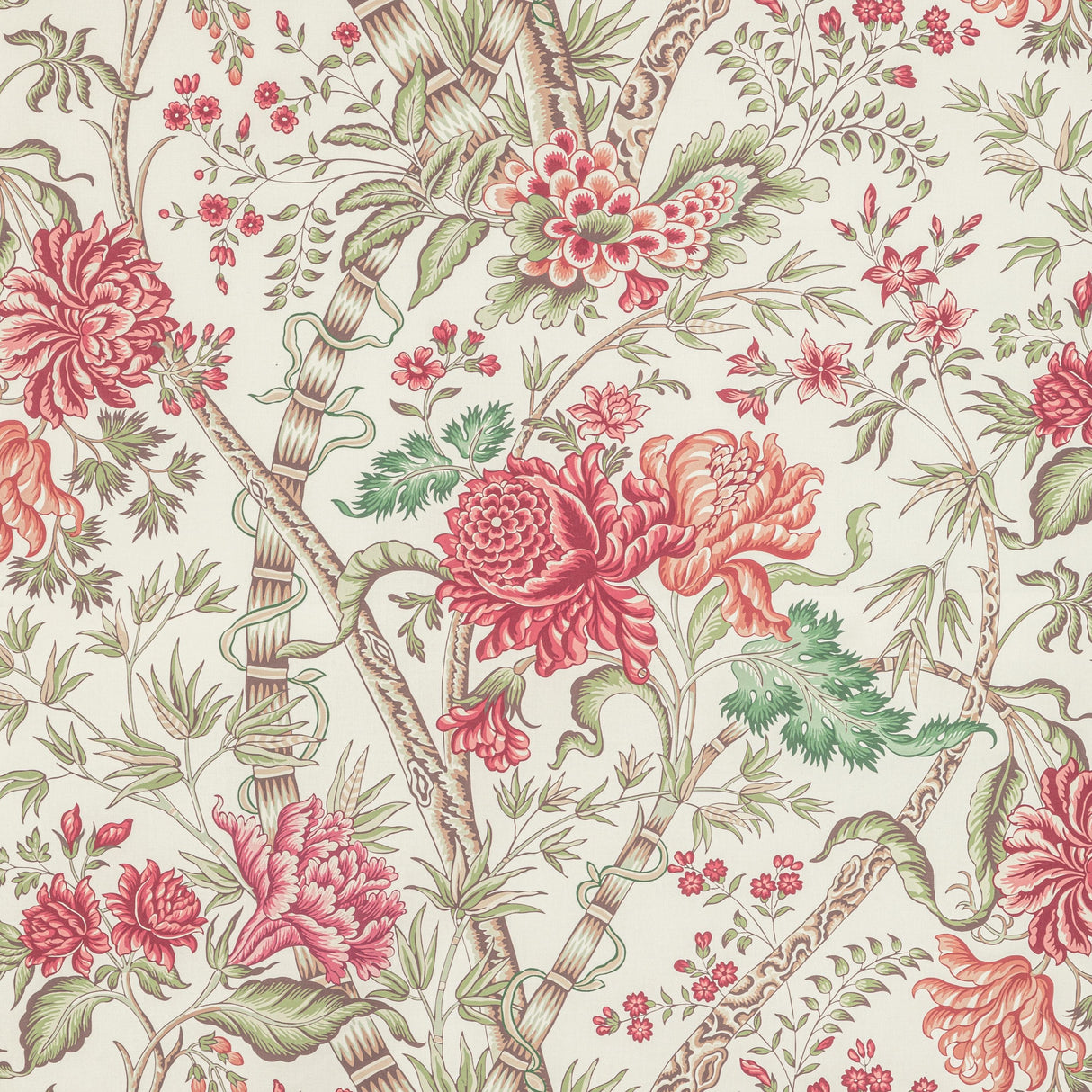 Brunschwig & Fils LUBERON PRINT BERRY/LEAF Fabric