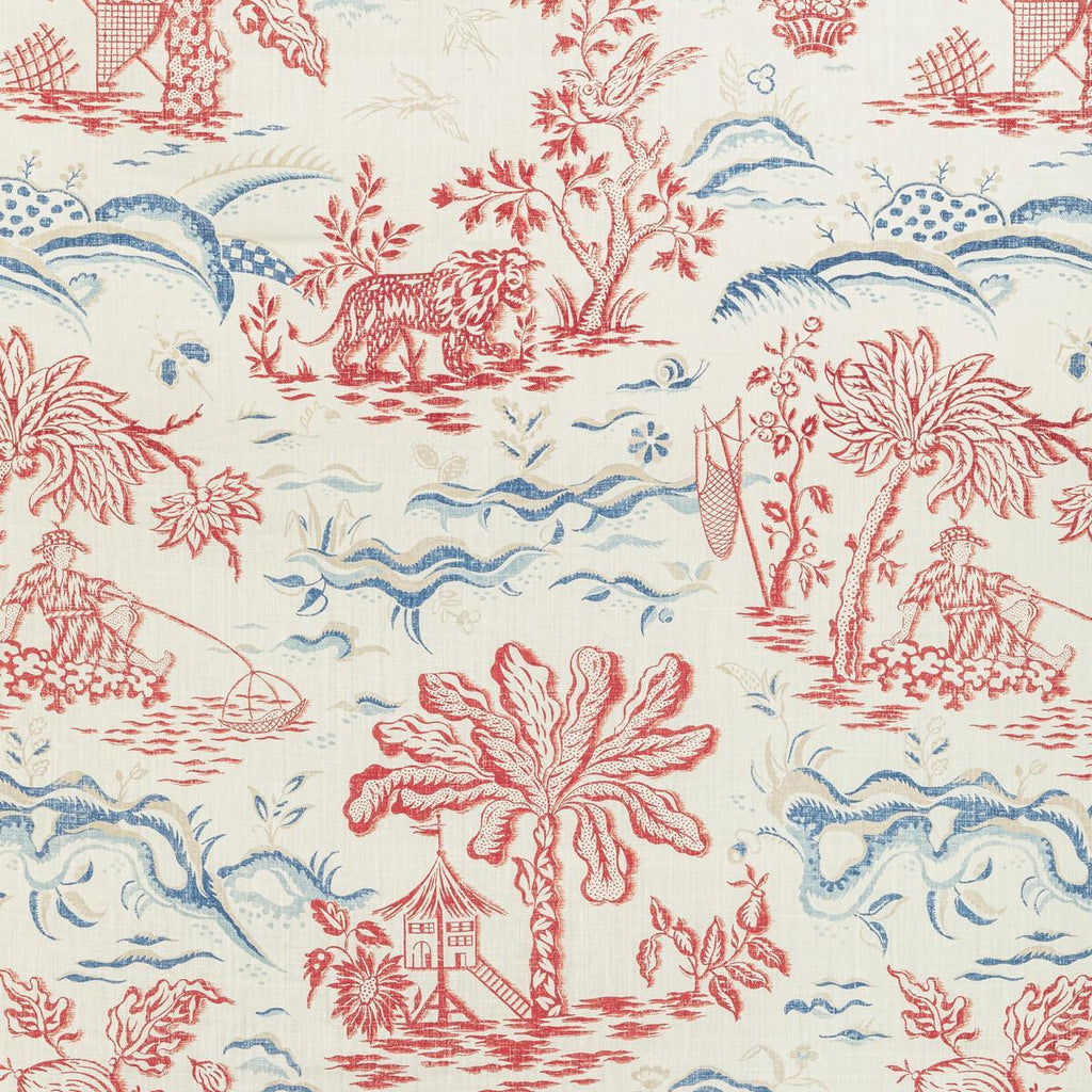 Brunschwig & Fils VALENSOLE PRINT RED/BLUE Fabric