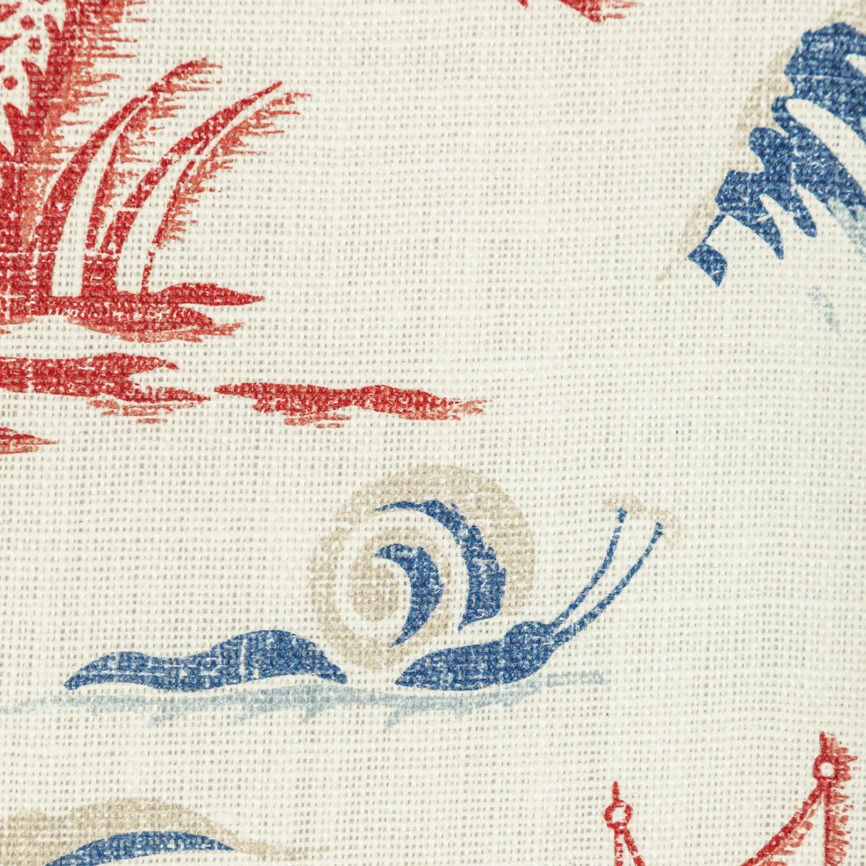 Brunschwig & Fils VALENSOLE PRINT RED/BLUE Fabric