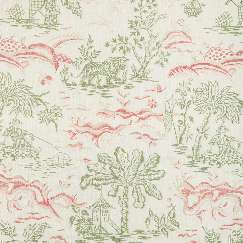 Brunschwig & Fils VALENSOLE PRINT LEAF/ROSE Fabric