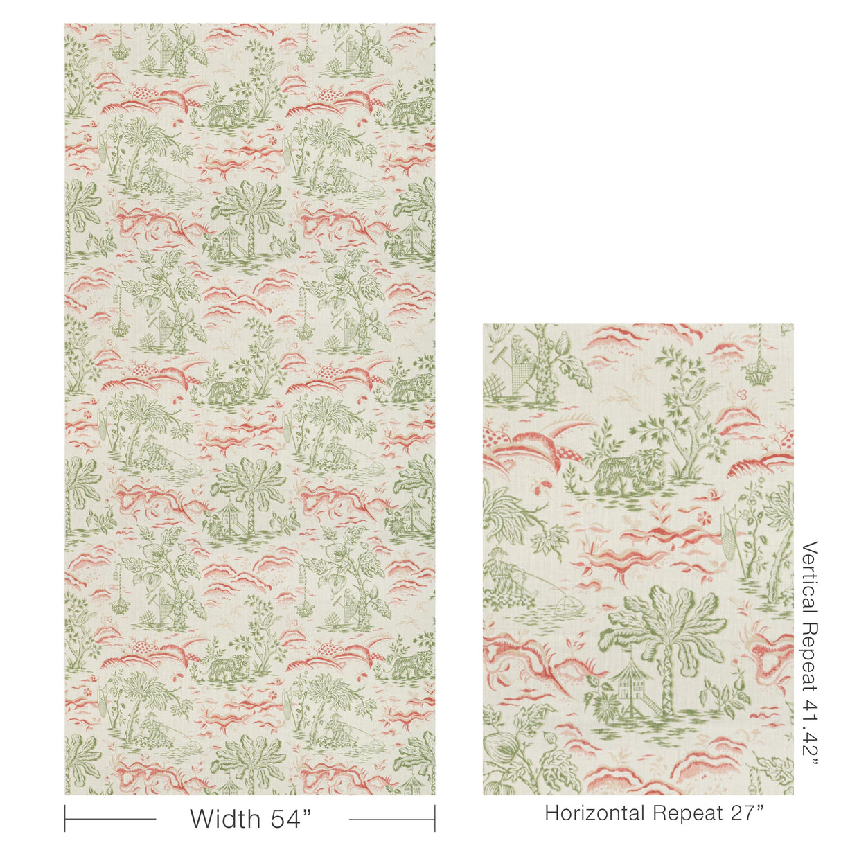 Brunschwig & Fils VALENSOLE PRINT LEAF/ROSE Fabric