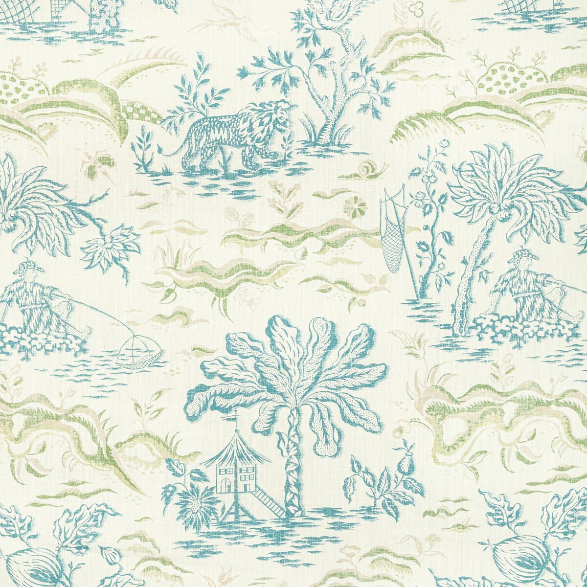 Brunschwig & Fils VALENSOLE PRINT TEAL/LEAF Fabric