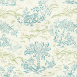 Brunschwig & Fils VALENSOLE PRINT TEAL/LEAF Fabric