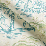 Brunschwig & Fils VALENSOLE PRINT TEAL/LEAF Fabric