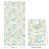 Brunschwig & Fils VALENSOLE PRINT TEAL/LEAF Fabric