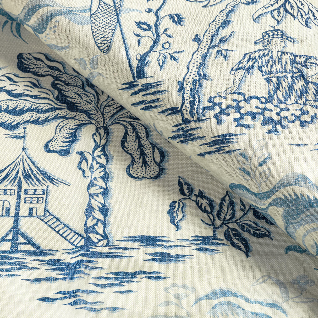 Brunschwig & Fils VALENSOLE PRINT NAVY/SKY Fabric