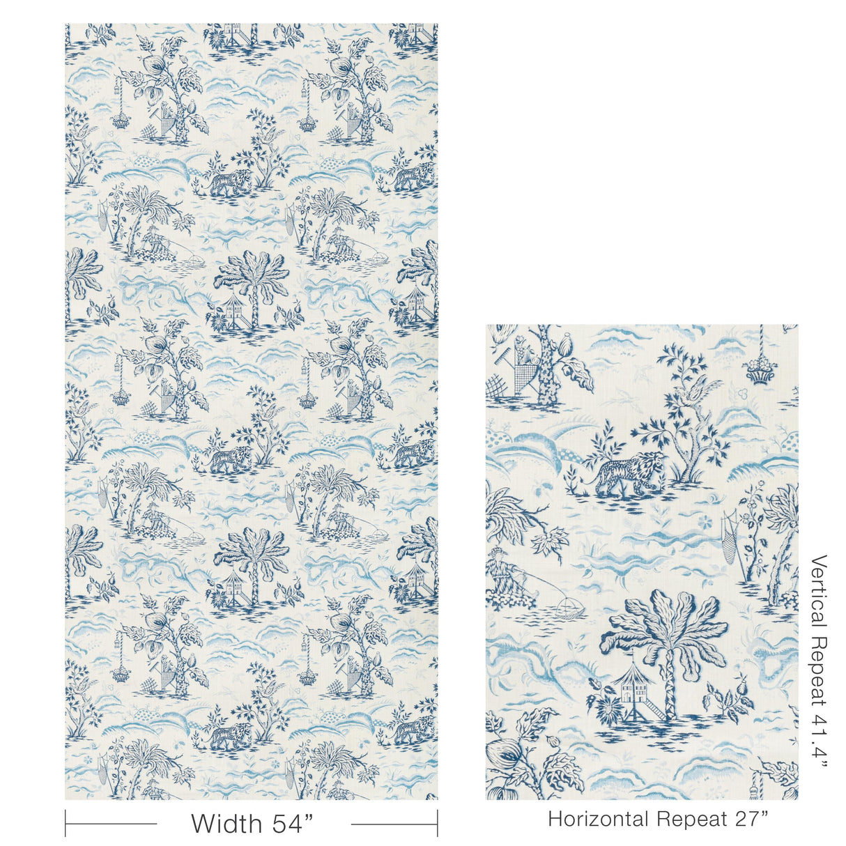 Brunschwig & Fils VALENSOLE PRINT NAVY/SKY Fabric