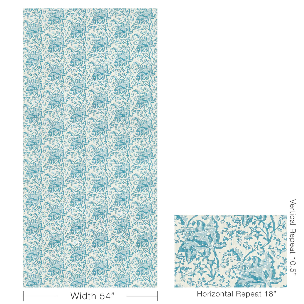 Brunschwig & Fils WEYMOUTH PRINT AQUA Fabric