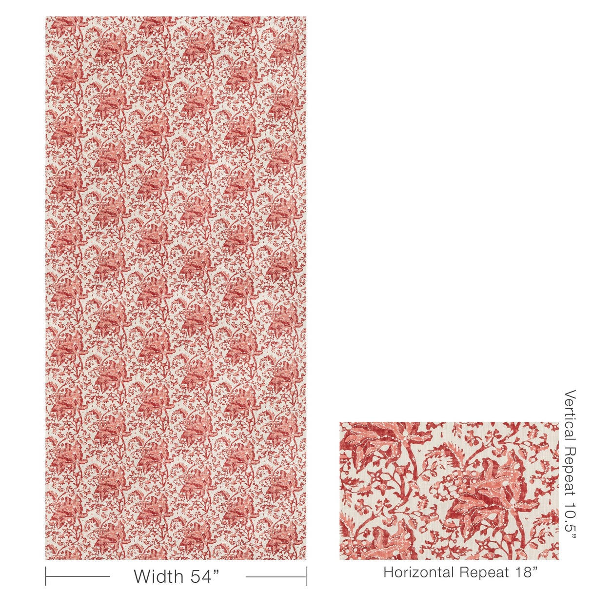 Brunschwig & Fils WEYMOUTH PRINT RED Fabric