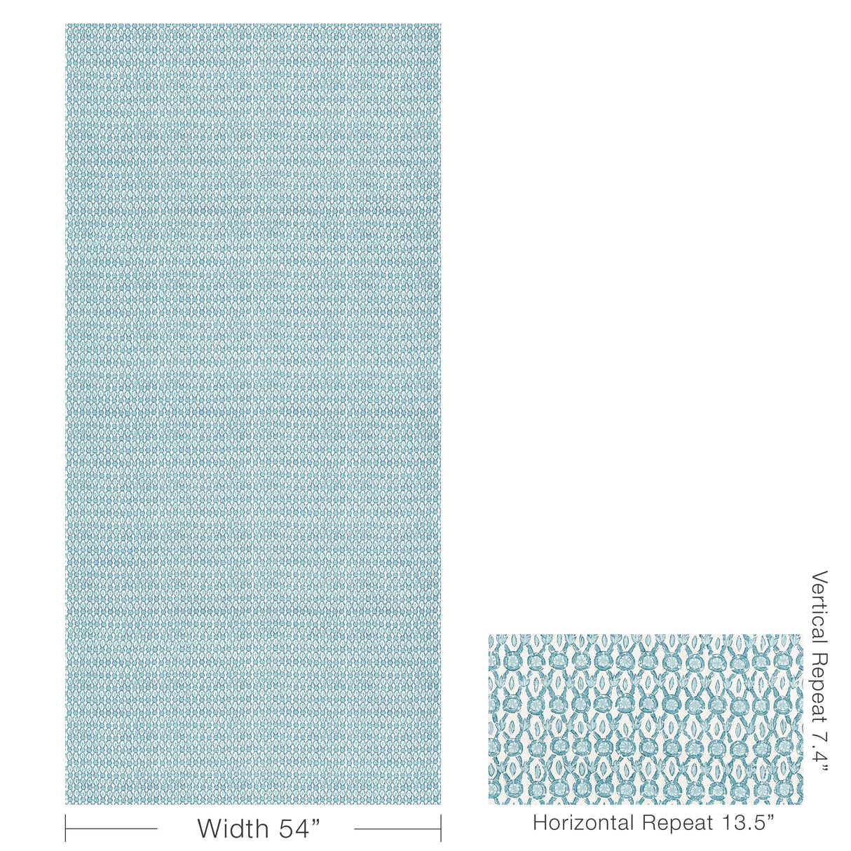 Brunschwig & Fils GALON PRINT AQUA Fabric